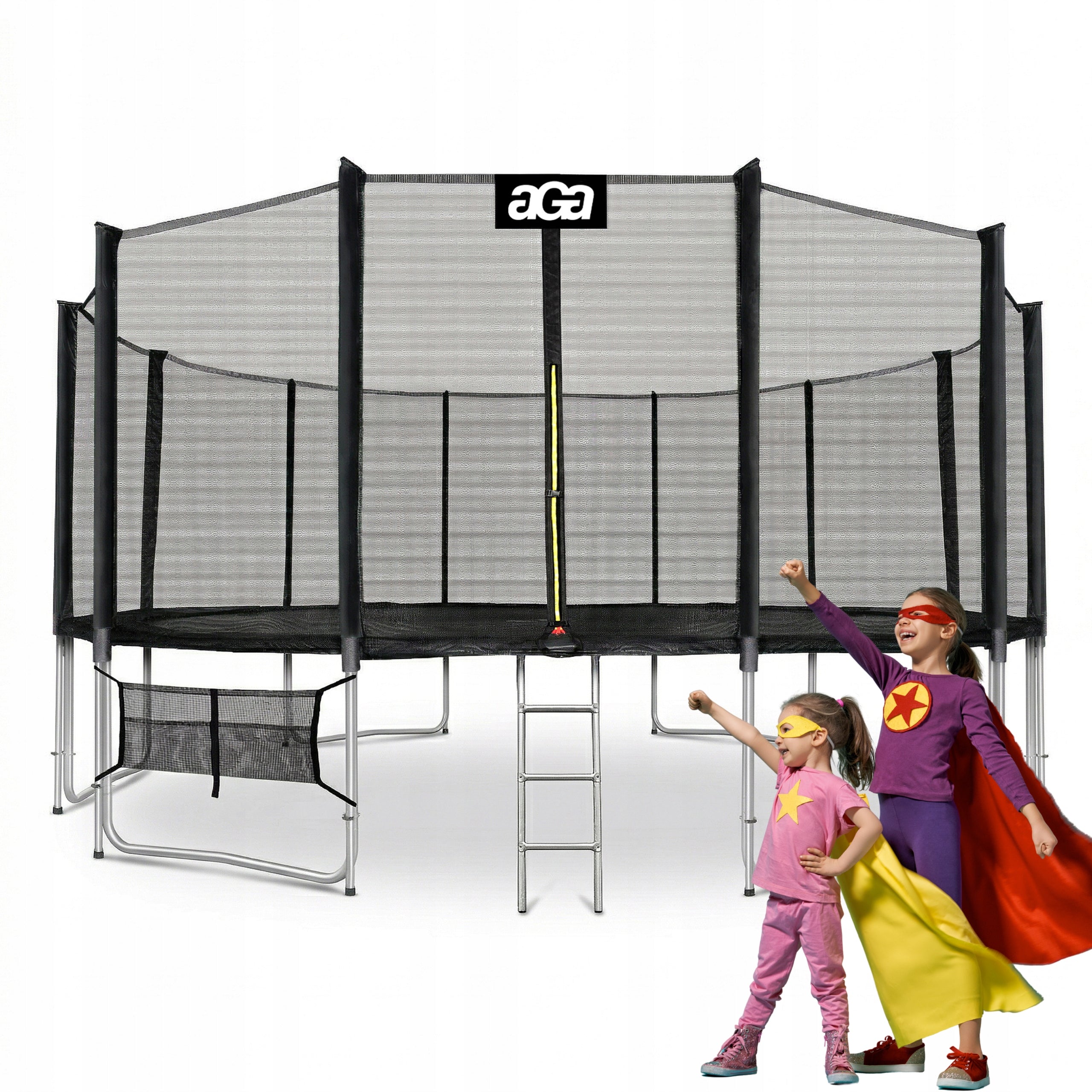 Largest Trampoline on the Market aGa SPORT PRO 518cm 17ft. Black PREMIUM