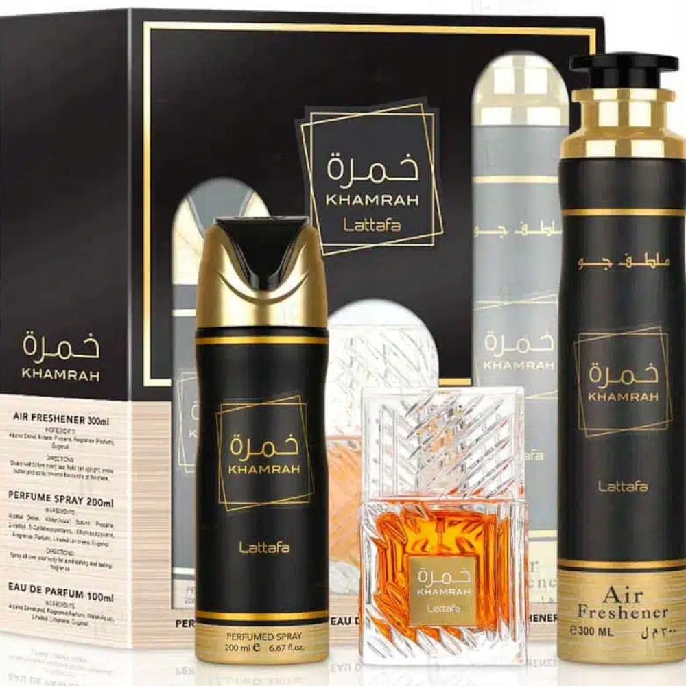 Lattafa Khamrah gift set for UNISEX