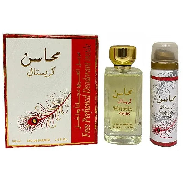 Lattafa Mahasin Crystal RED 100 ml EDP + DEODORANT 50ML Manufacturer code 6291106063684