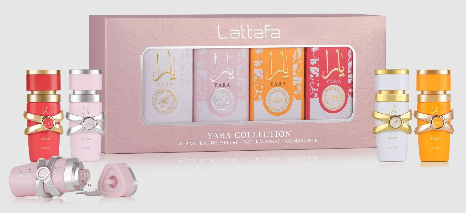 Lattafa Yara Collection Set For Women 4x5 ml EDP Manufacturer code Yara Collection zestaw TRAVEL SIZE 5ml