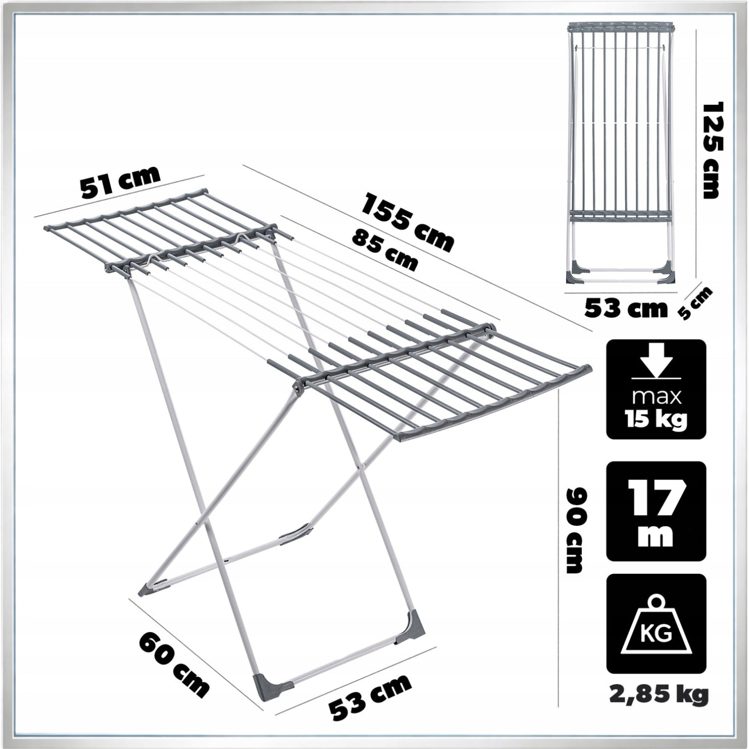 Laundry Dryer Home Garden Standing Outdoor Folding Telescopic Packaging status original
