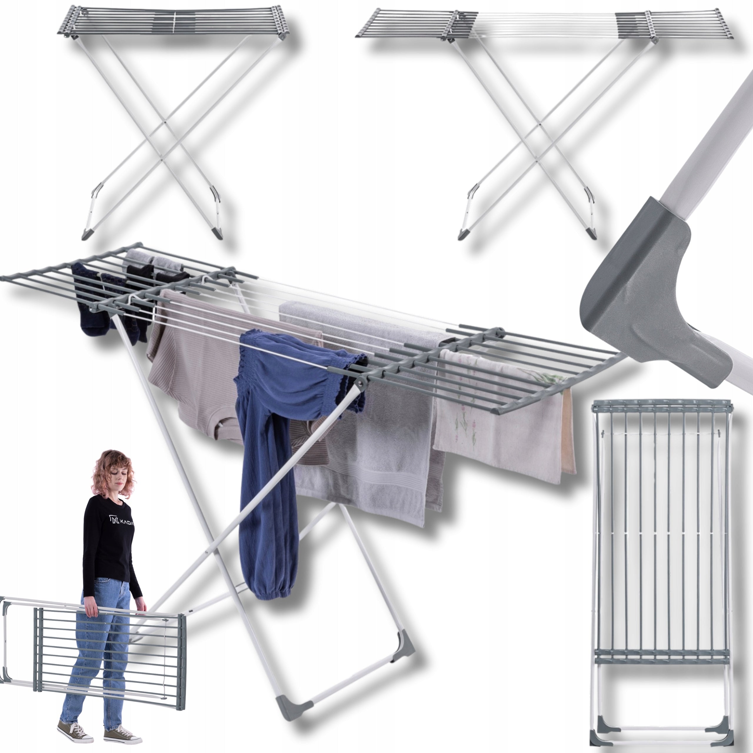 Laundry Dryer Home Garden Standing Outdoor Folding Telescopic
