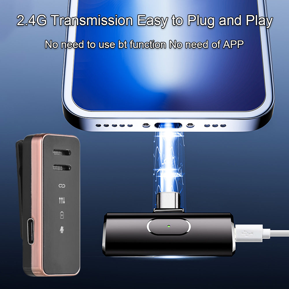 Lavalier Mini Wireless Microphone For Mobile Phone 360°OC Batteries included no