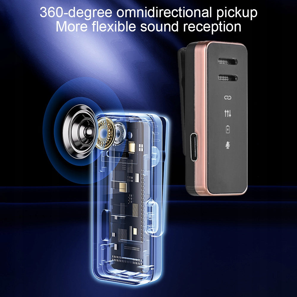 Lavalier Mini Wireless Microphone For Mobile Phone 360°OC