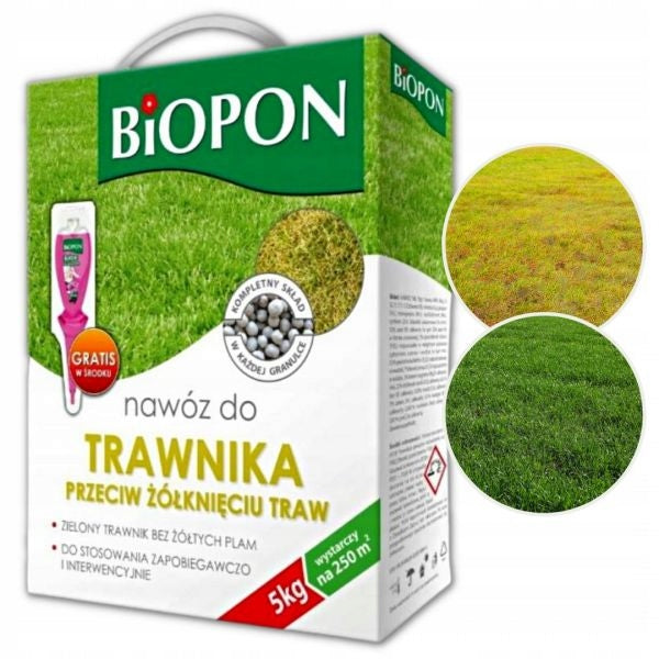 Lawn fertilizer to prevent yellowing of grasses 5kg EAN (GTIN) 5904517025004