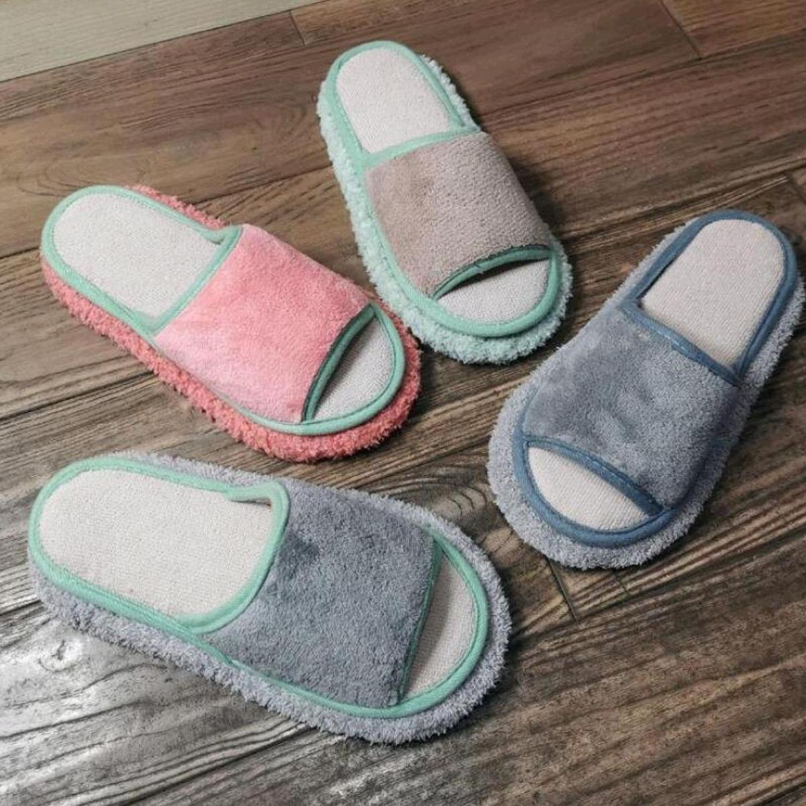 Lazy Mop Slippers Cleaner for Floor Dust Dirt Cleaning Pink Green 24.5cm Packaging status original