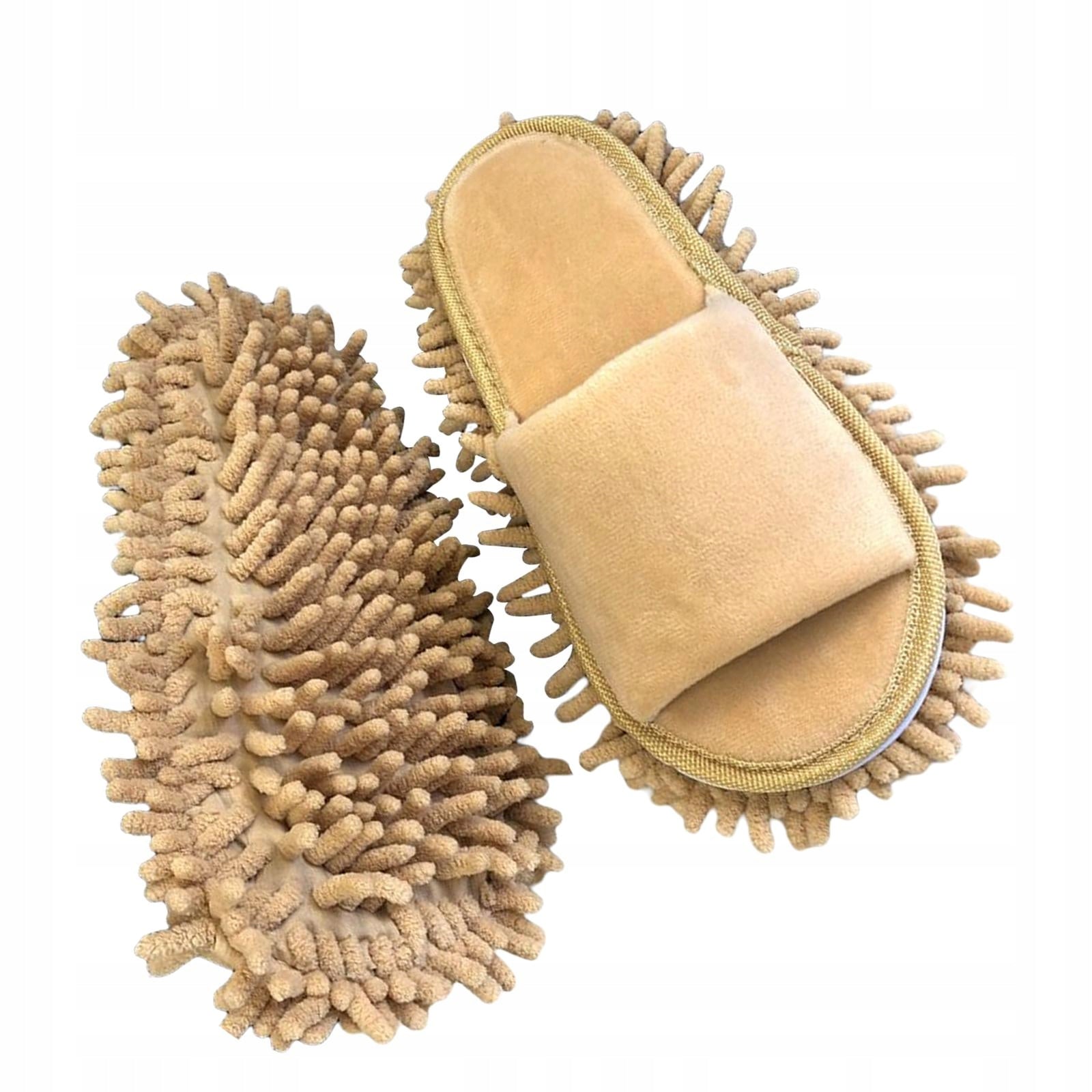 Lazy Mop Slippers Open Toe Household Men Women Soft Comfortable Beige