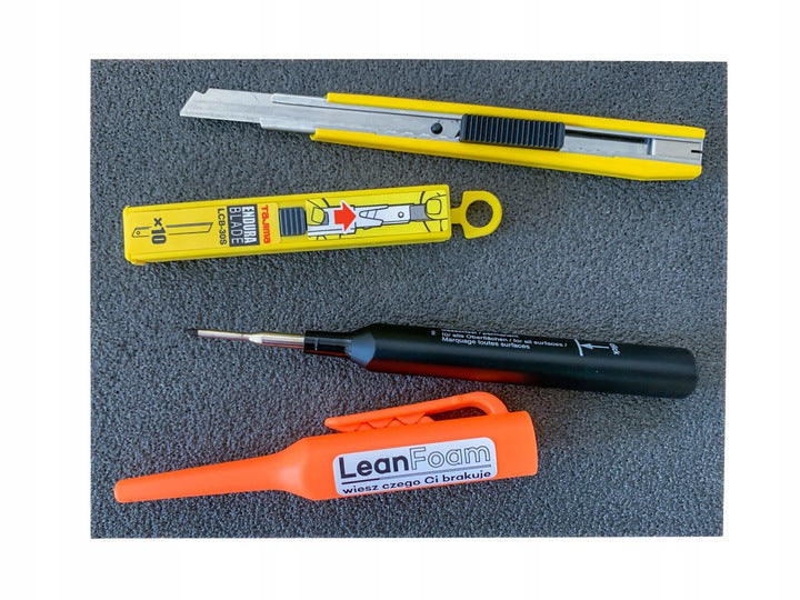 LeanFoam tool set - Tajima knife, blades, Lyra pen