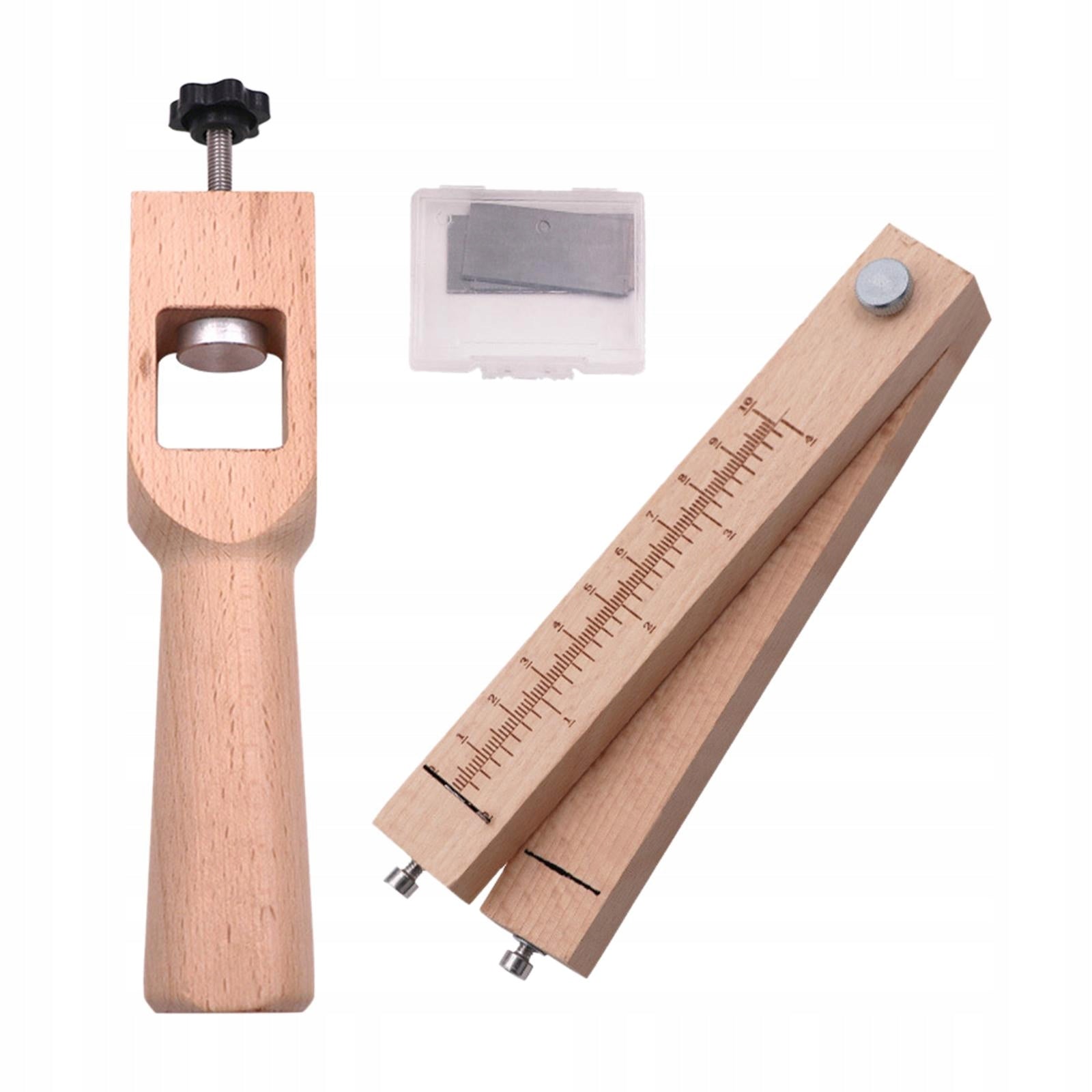 Leather Strap Cutter/ Adjustable with 5Pcs Blades Wooden Leather Craftool Brand no brand