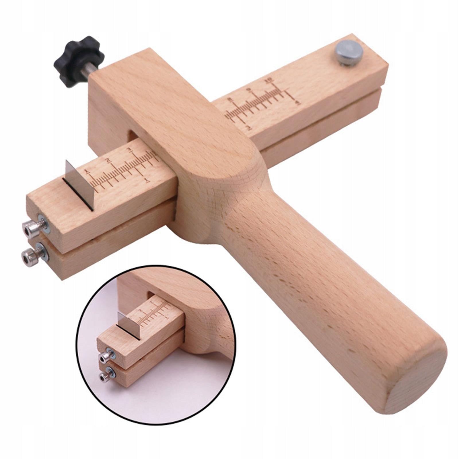 Leather Strap Cutter/ Adjustable with 5Pcs Blades Wooden Leather Craftool Number of items in the set 1