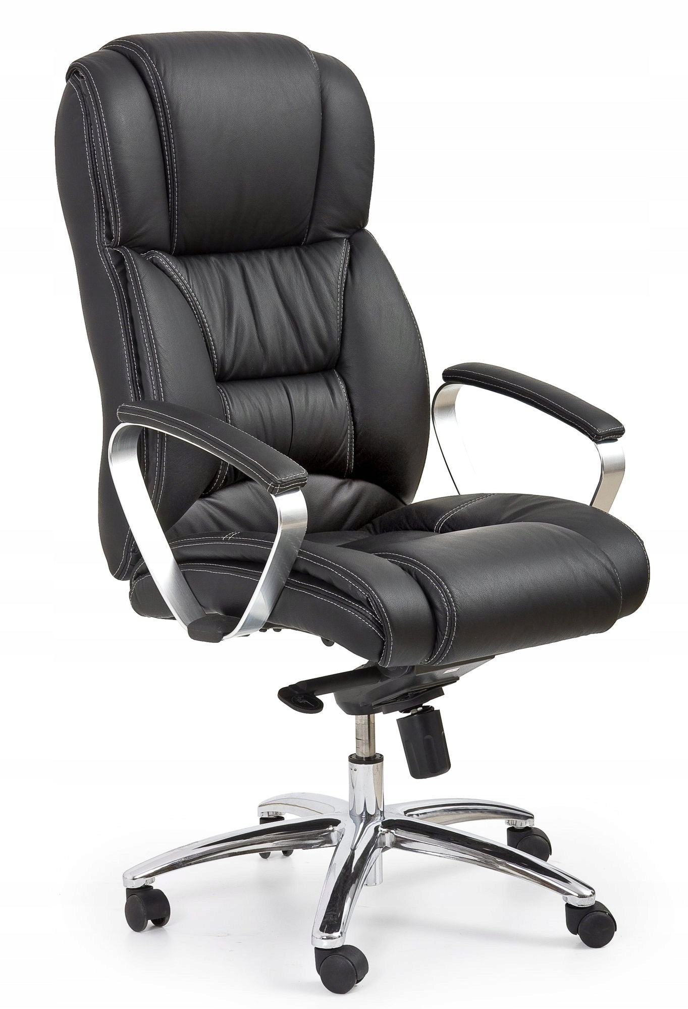Leather armchair FOSTER black Face leather HALMAR