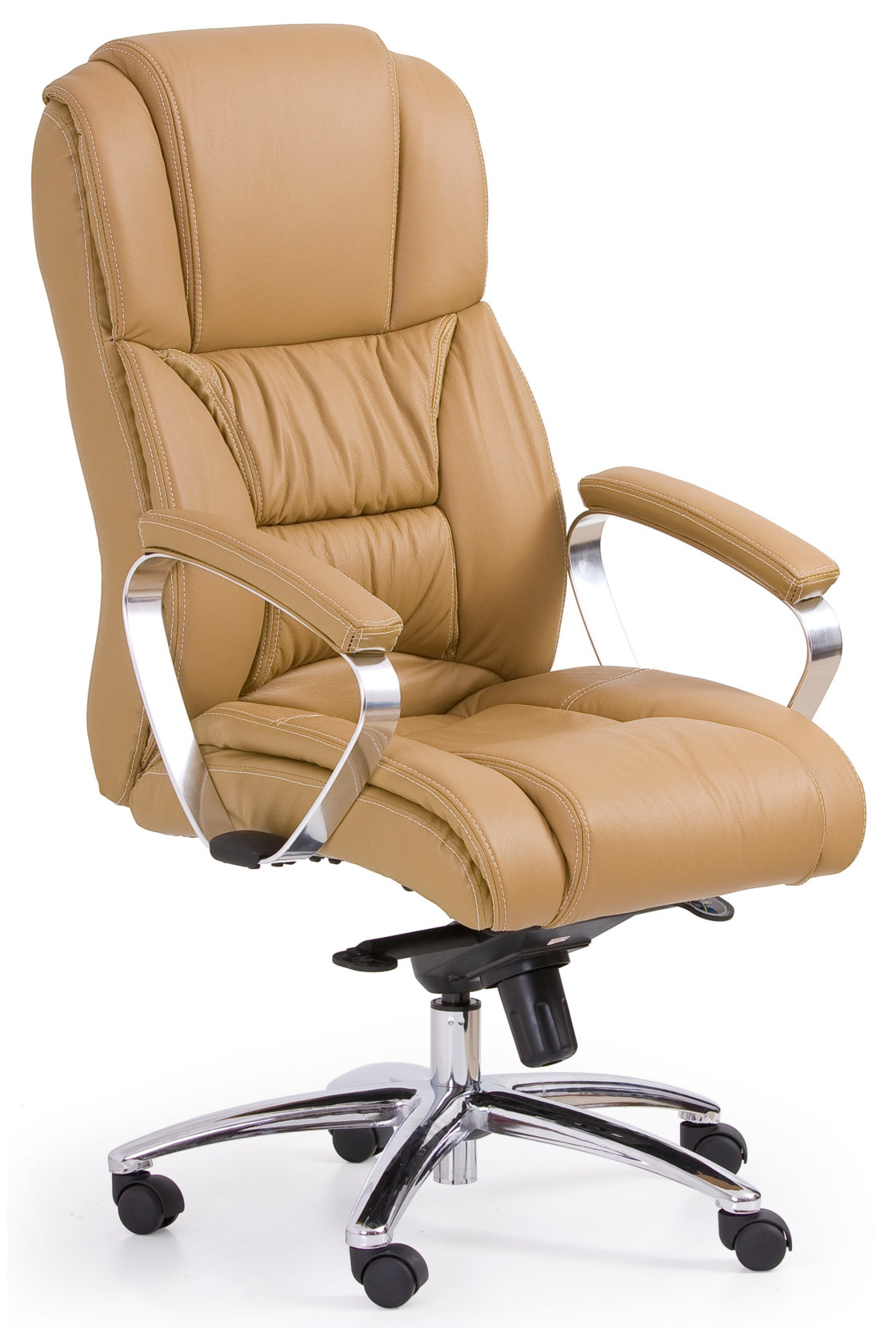 Leather chair FOSTER beige office swivel wygo