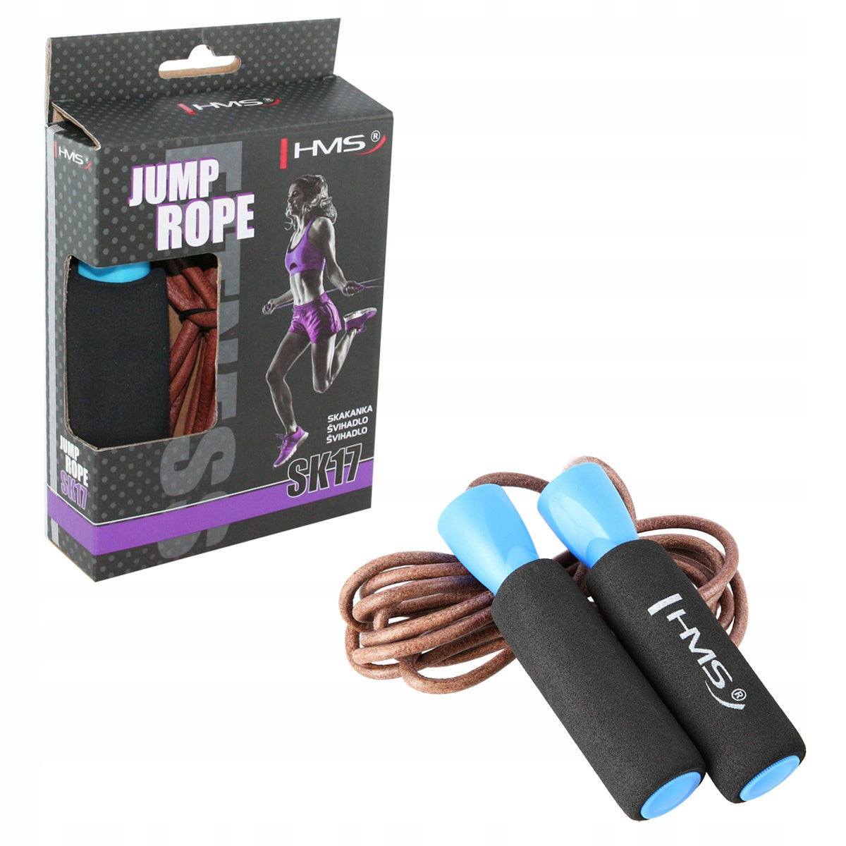 Leather jump rope HMS SK17 Packaging status original