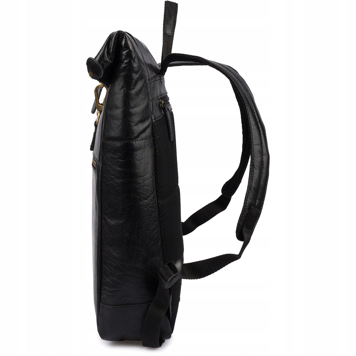Leather laptop backpack 15,6 business large A4 roomy black Beltimore Brand Beltimore