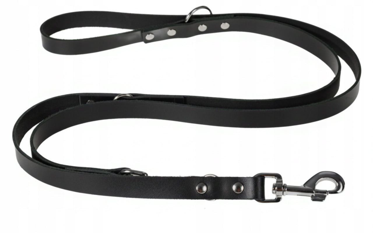 Leather leash adjustable for dog 12mm/200cm 4 colors