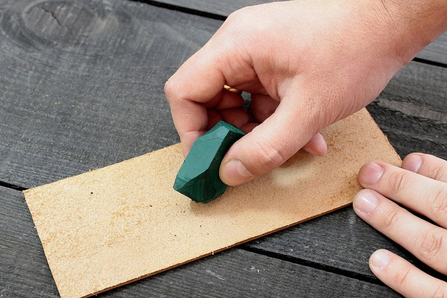 Leather polisher for knives belt and polishing paste S2P1