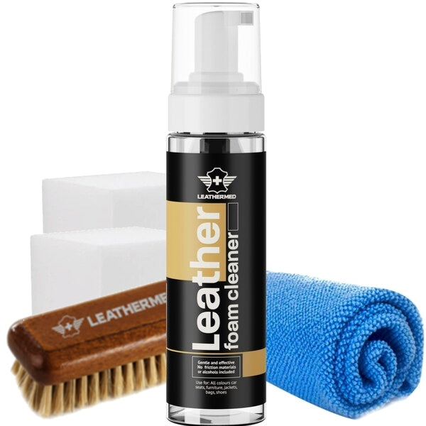 Leathermed Foam for cleaning delicate leather upholstery 200ml