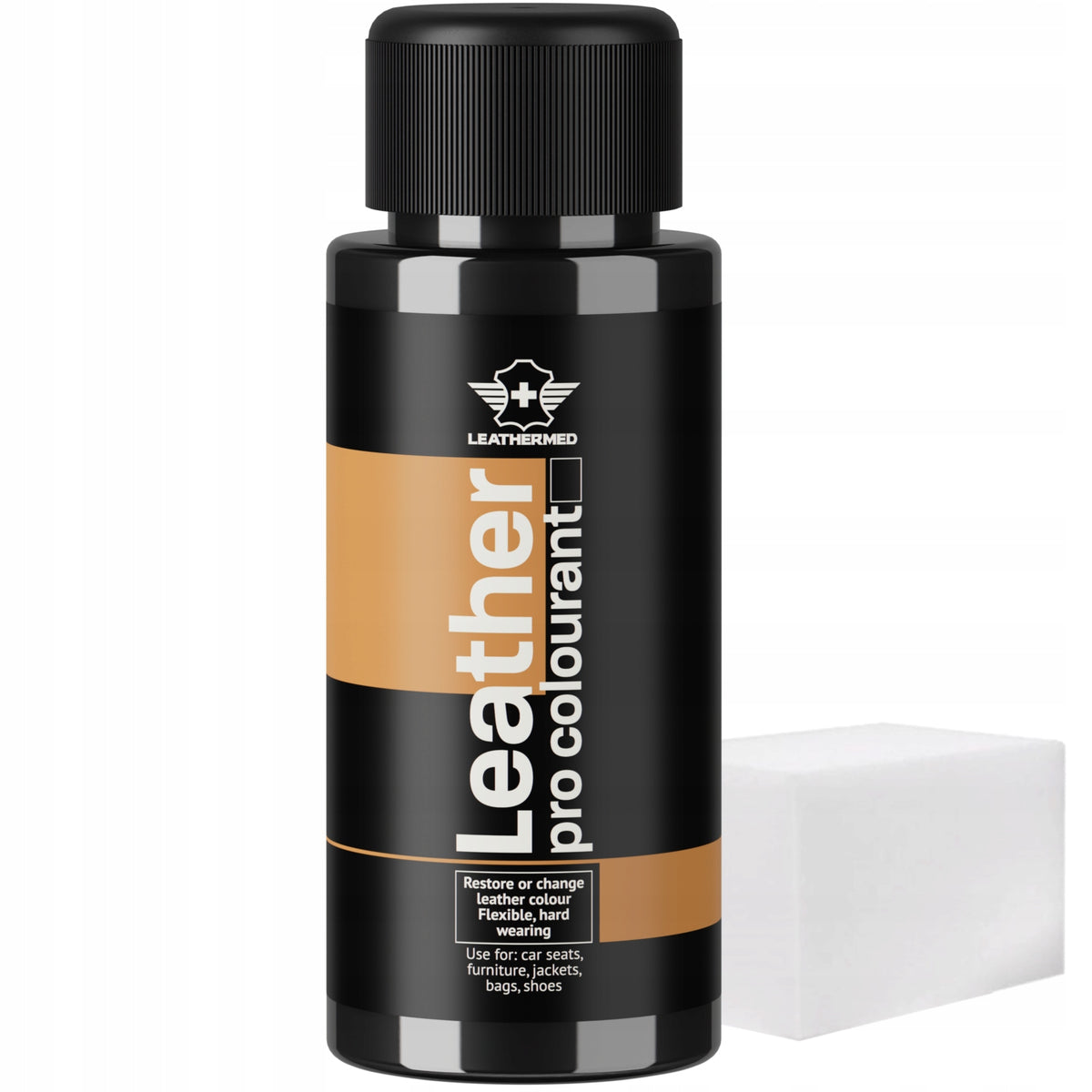 Leathermed Leather paint for leather handlebars leather upholstery 50ml BLACK