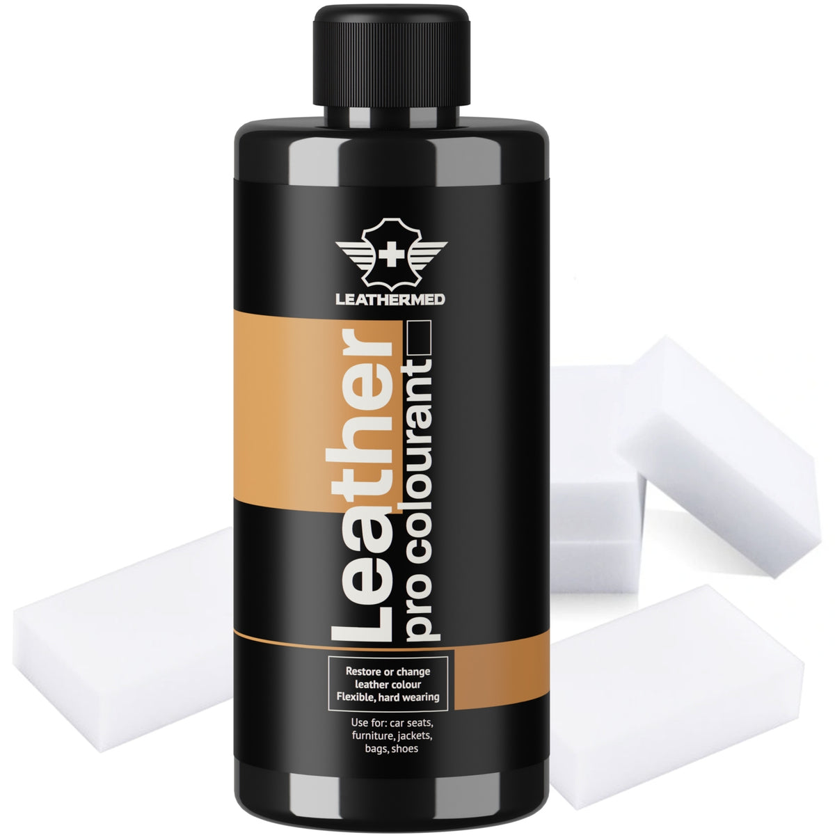 Leathermed Leather paint for leather steering wheels leather upholstery 250ml BLACK