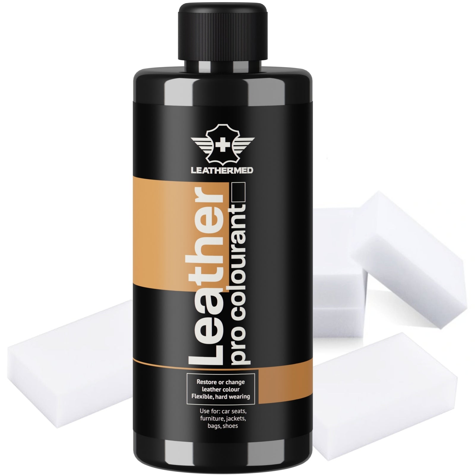 Leathermed Leather paint for leather steering wheels leather upholstery 250ml BLACK