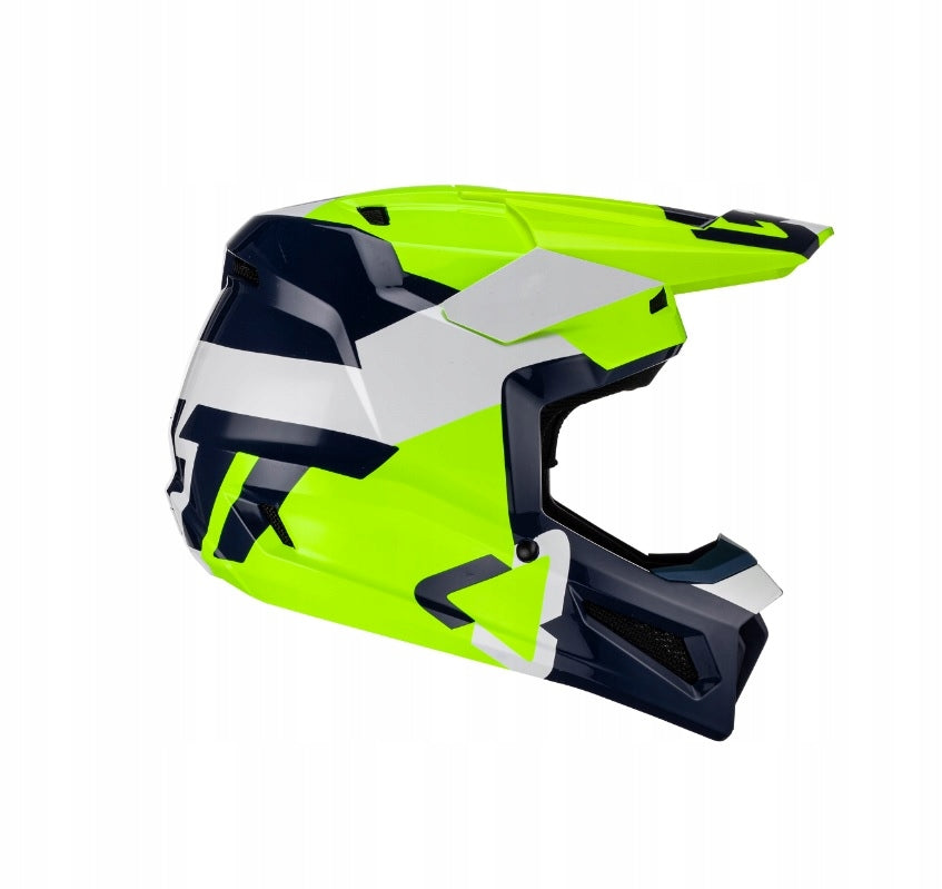 Leatt Helmet Moto 2.5 Lime Yellow Navy Blue L Manufacturer Leatt