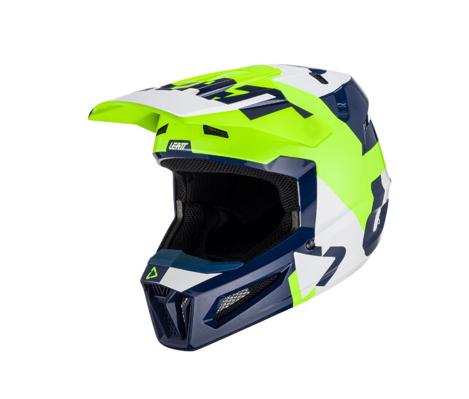 Leatt Helmet Moto 2.5 Lime Yellow Navy Blue L Manufacturer's catalog number 1023011403