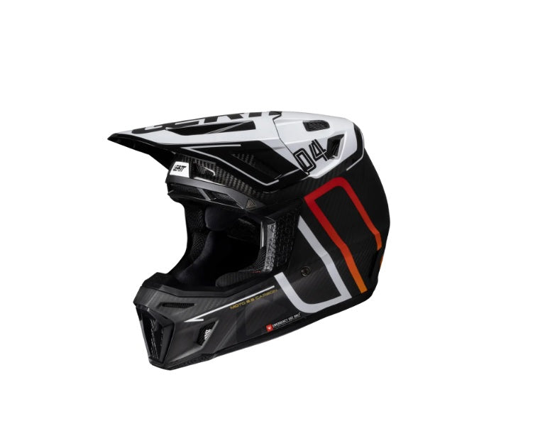 Leatt Helmet Moto 9.5 Carbon White V25 M cross enduro Packaging status original