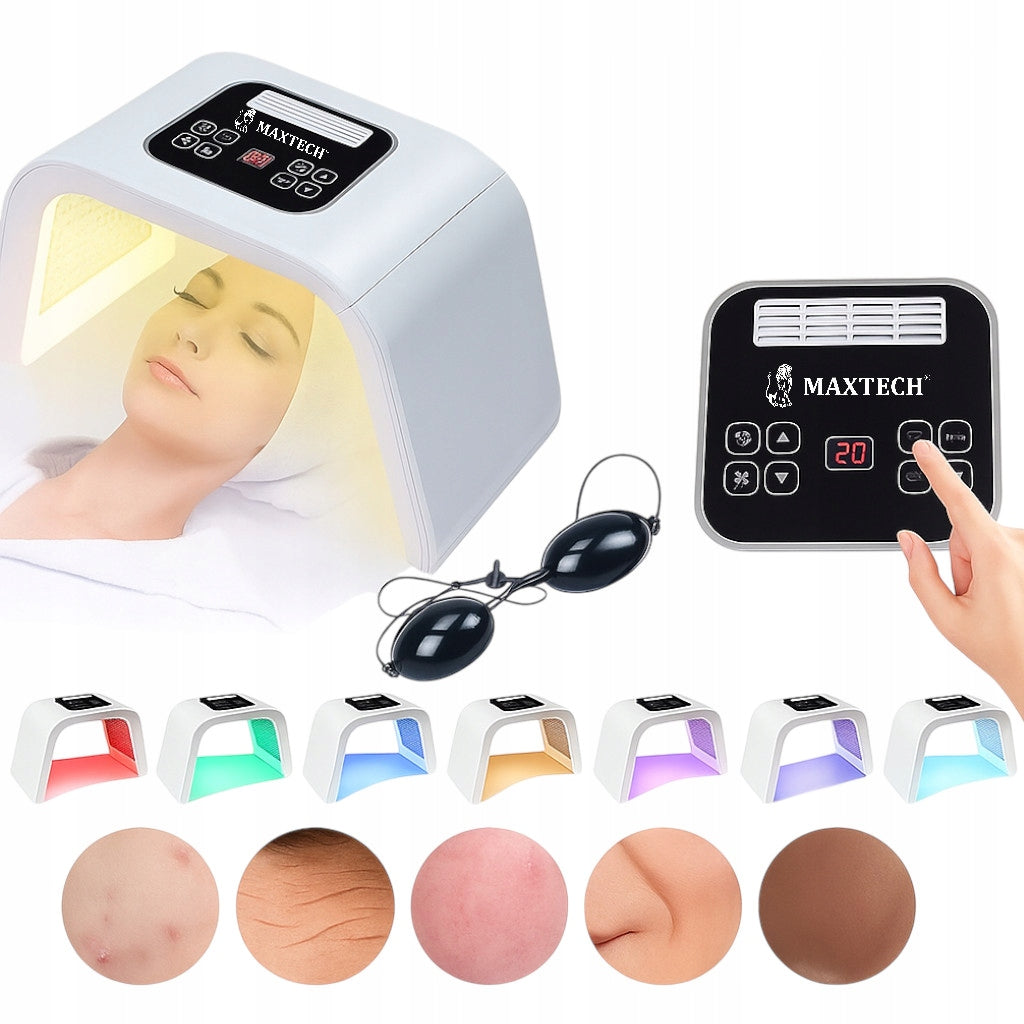 Led Mask 7 Color Face Lamp Foldable With Cooling Photon Light Manufacturer code Lampa LED na twarz 7-kolorowa MAXTECH-2088