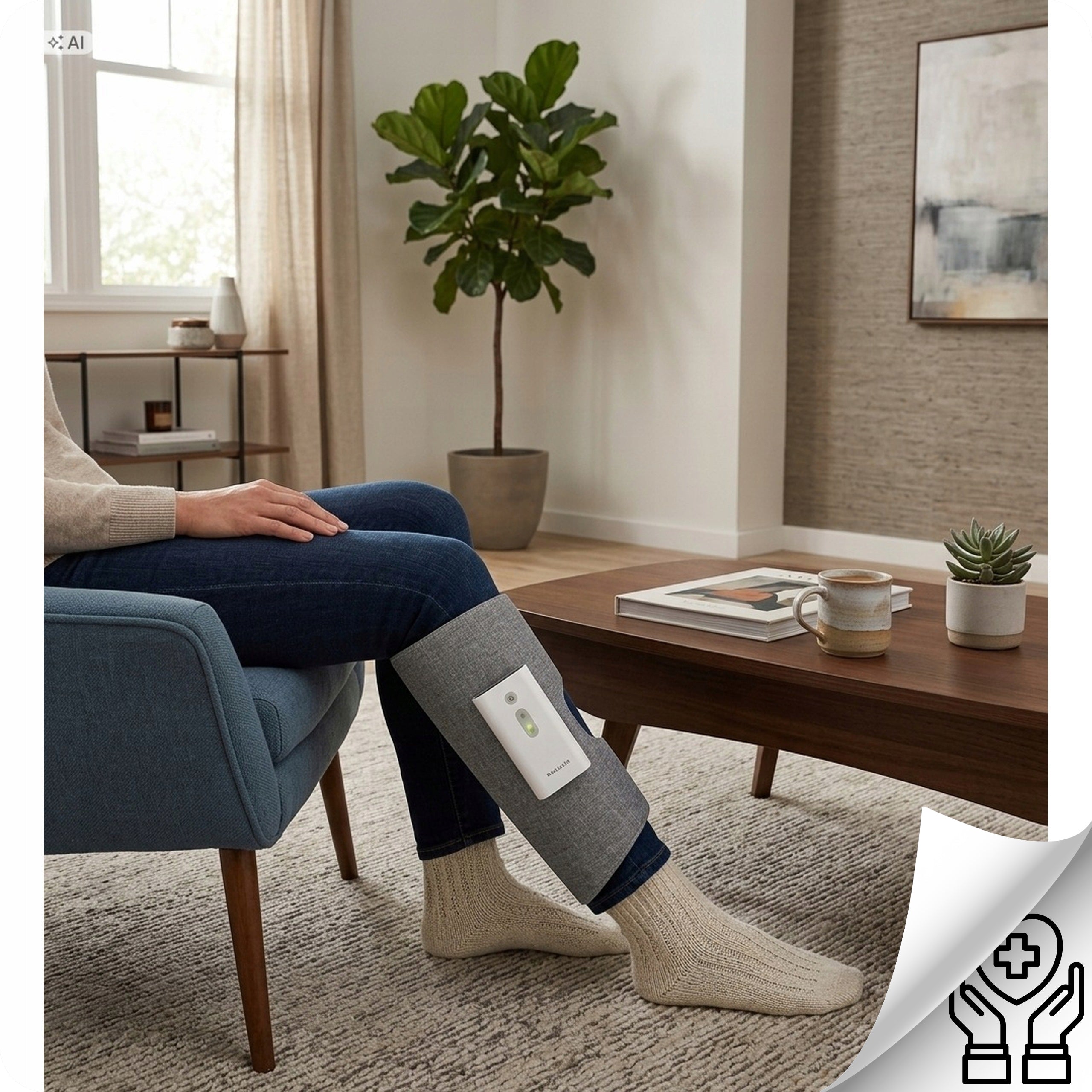 Leg Massager Calf Heater Wireless 3 Modes Working Massage Sleeve Manufacturer code MAS_NA ŁYDKĘ TM-CALF