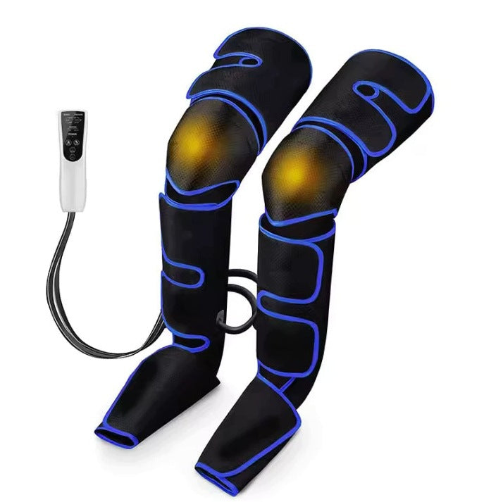 Leg massager; full-leg massage, featuring adjustable extension straps