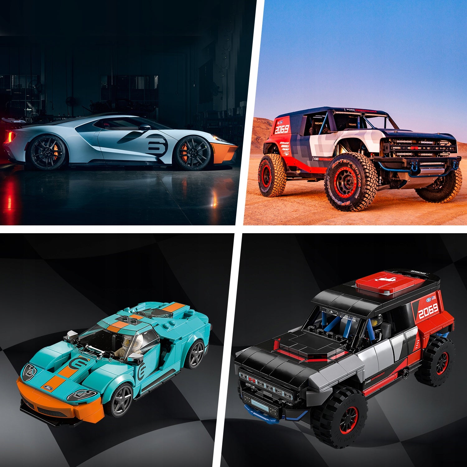 Lego Speed Champions Ford GT and Bronco, great gift for baby grandson son Packaging status original