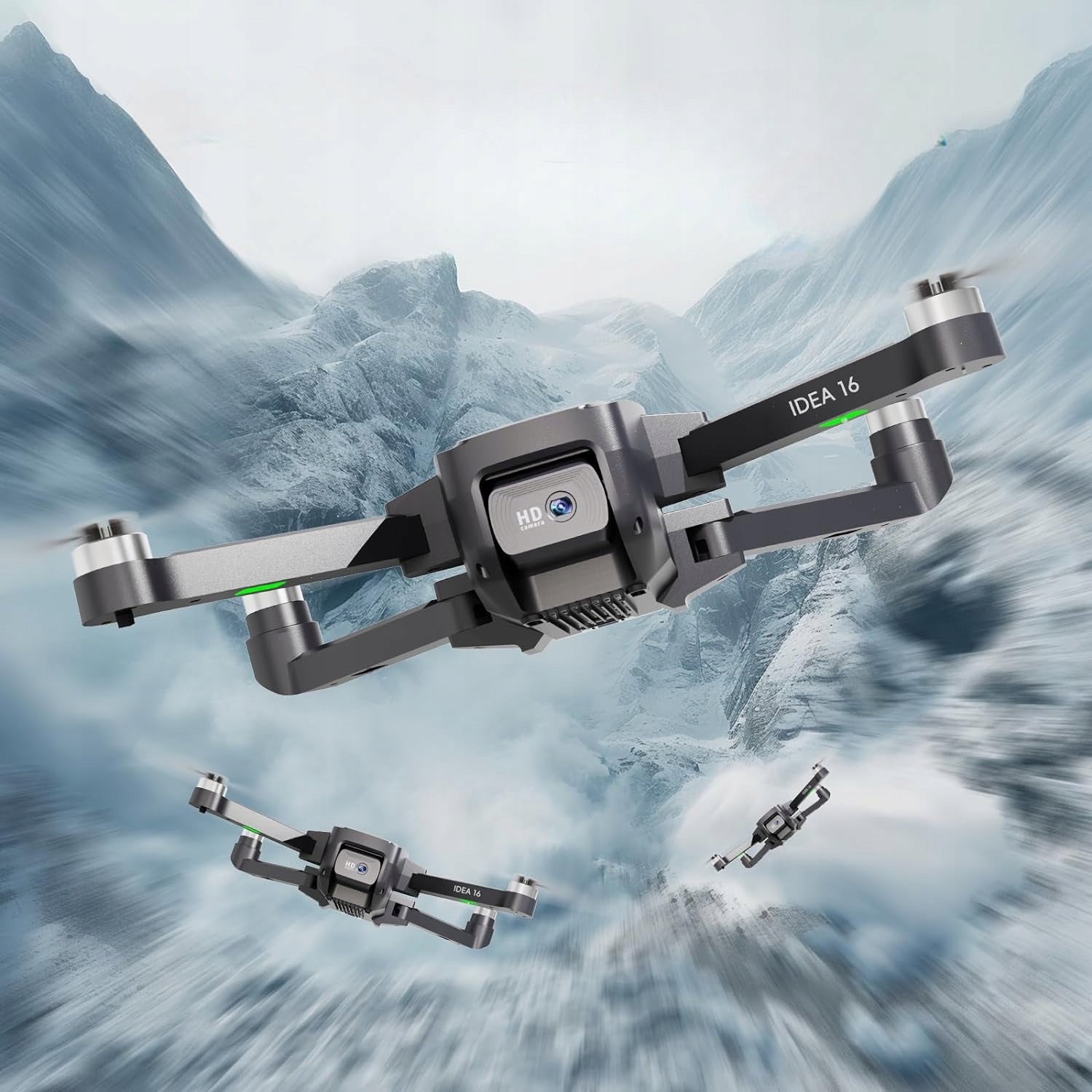 Leidea IDEA16 Drone with Brushless Motor and HD Camera Black Brand no brand