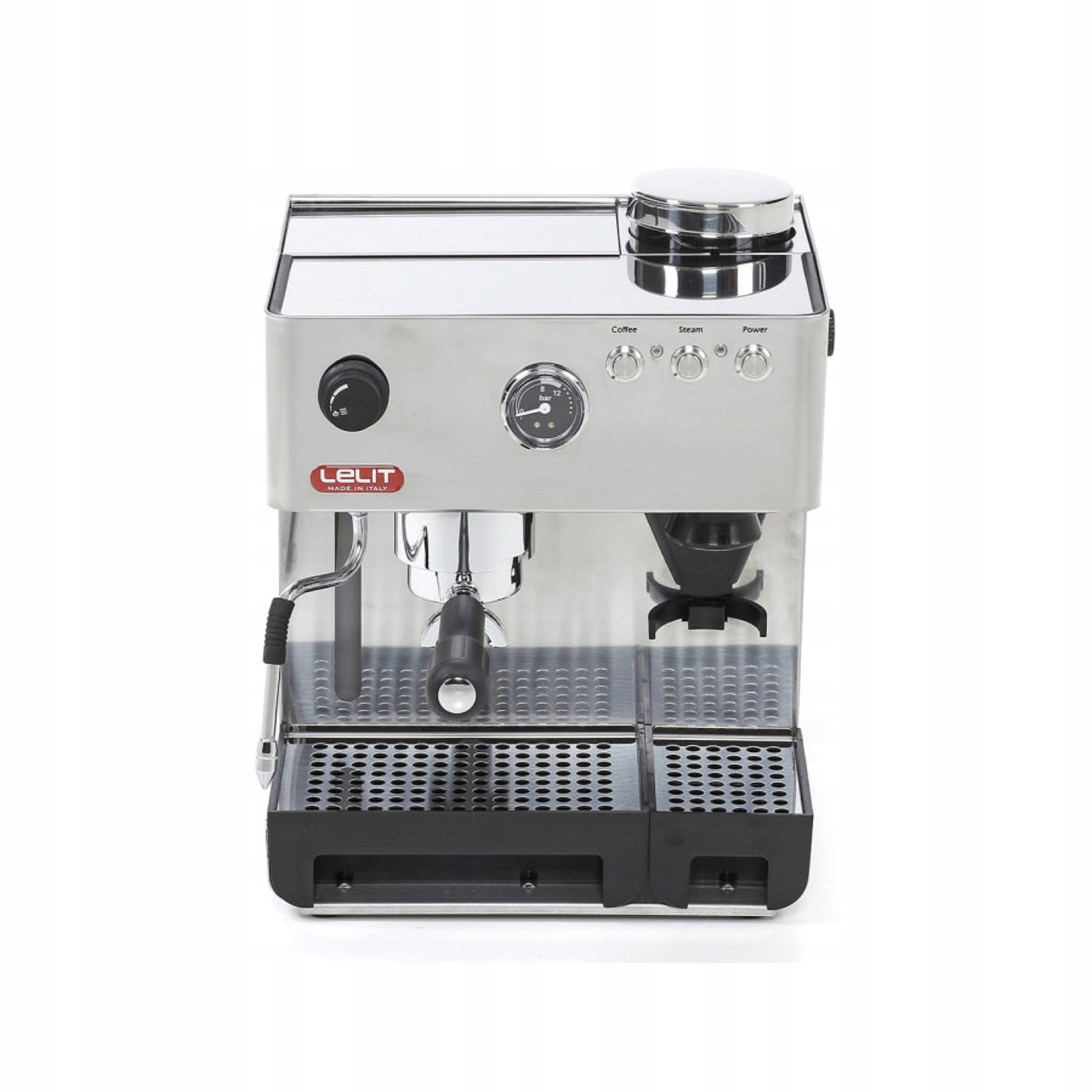 Lelit Anita PL042EMI flask coffee maker with grinder, stainless steel