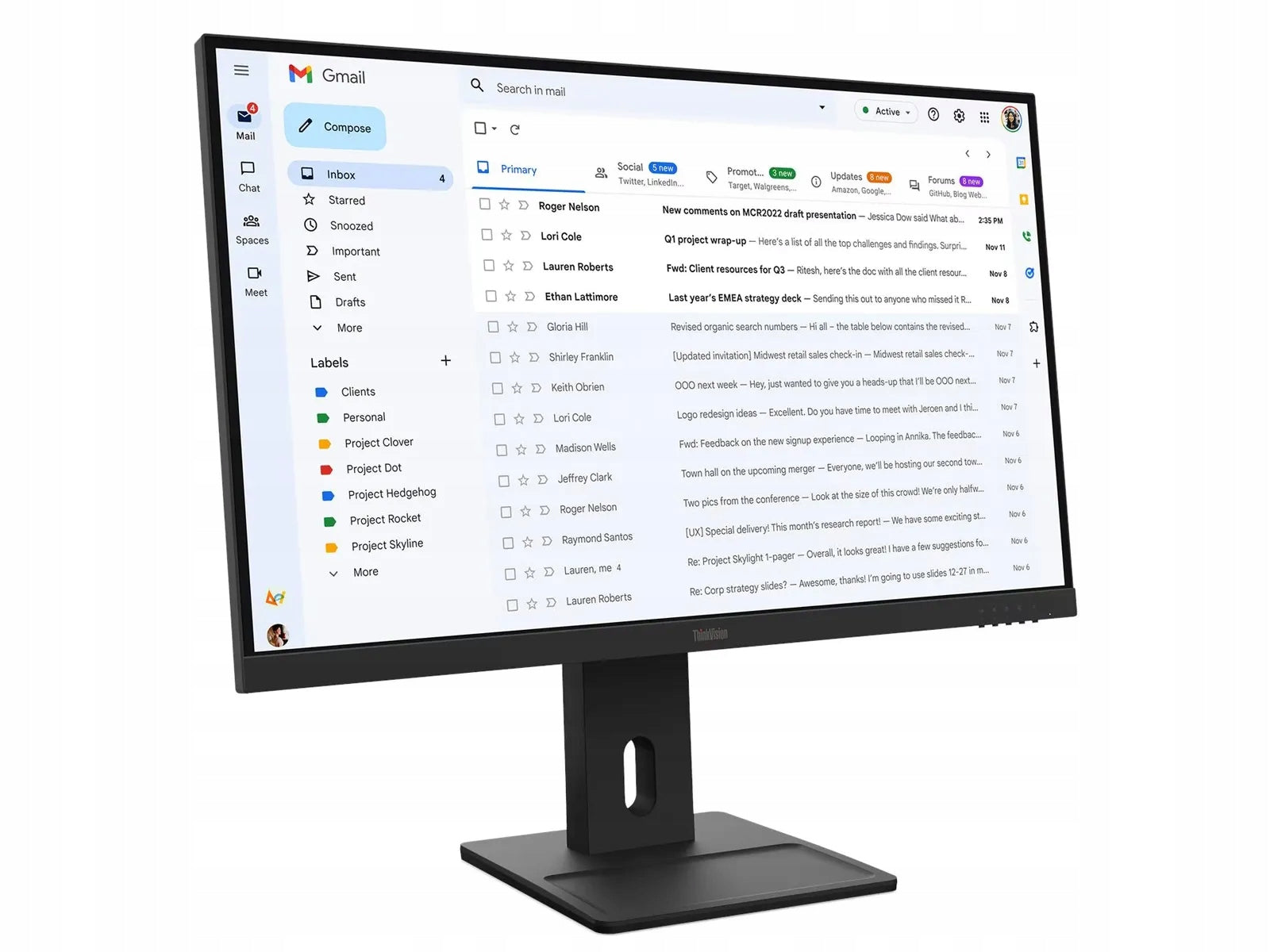 Lenovo Monitor 27" ThinkVision E27-40 WLED LCD 64BCMAT4EU Manufacturer code 64BCMAT4EU