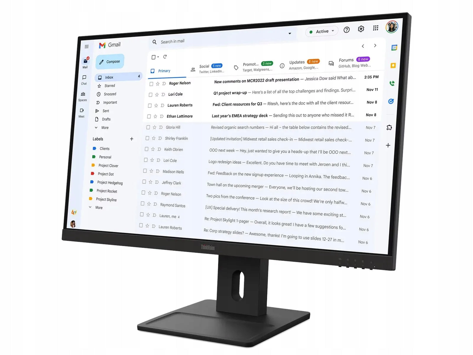 Lenovo Monitor 27" ThinkVision E27-40 WLED LCD 64BCMAT4EU Packaging status original