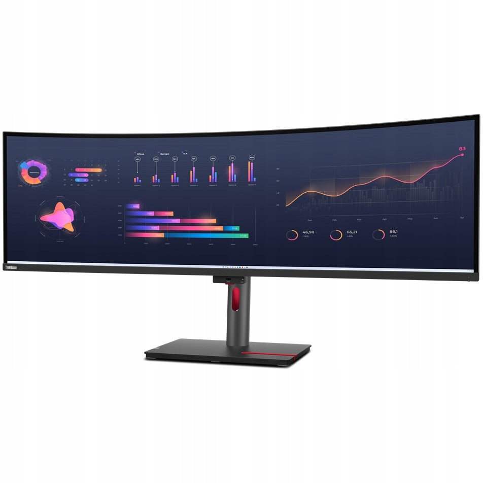 Lenovo ThinkVision P49w-30 49" IPS DQHD 5120x1440 Raven Black Monitor Model P49w-30