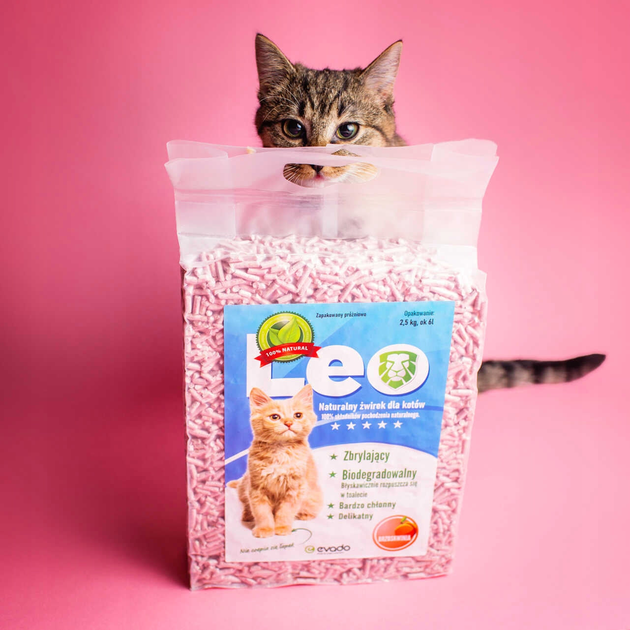 Leo Peach Scent Tofu Cat Litter – Safe Efficient Trade name Leo