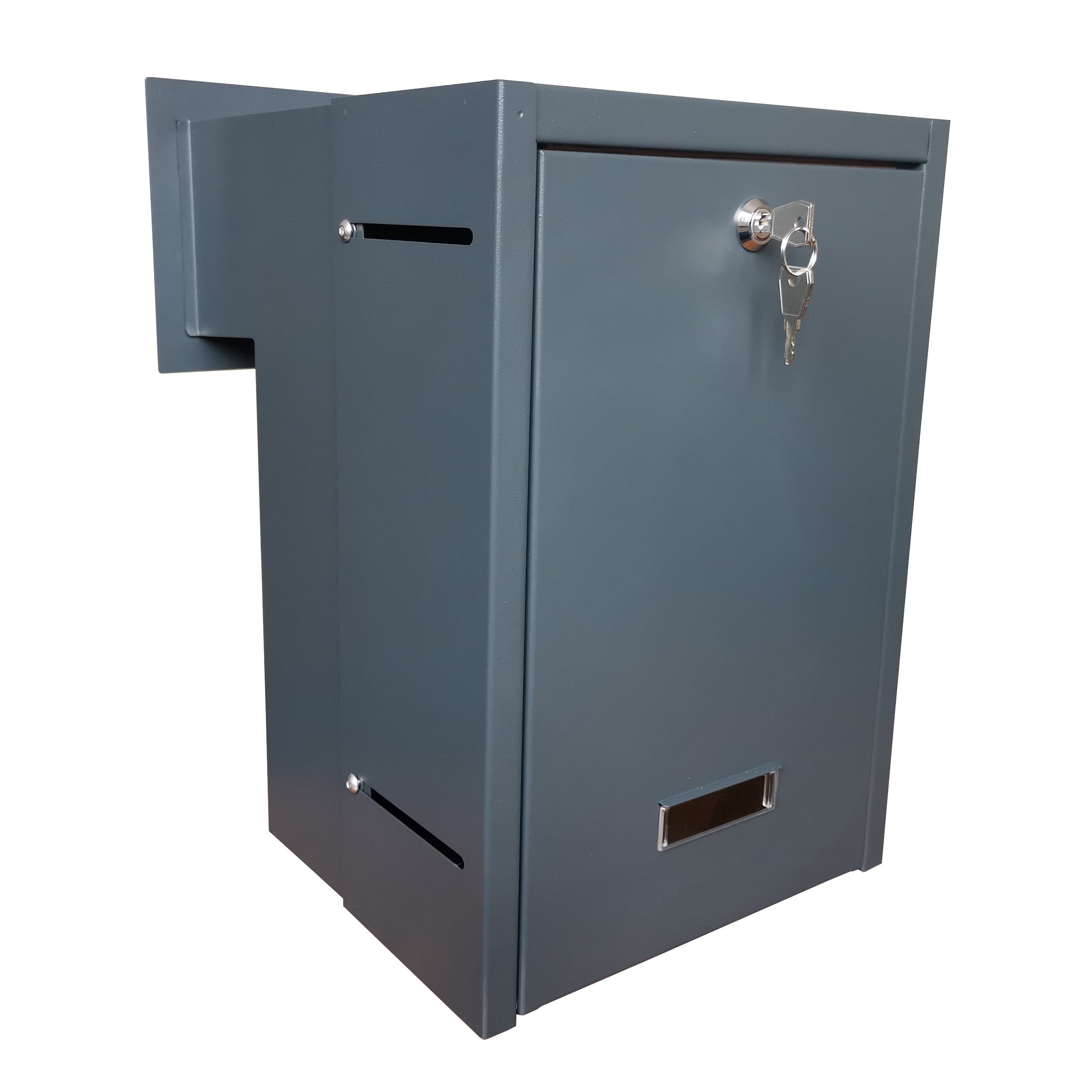 Letterbox anthracite 19-28 cm R20 in wall for embedding Box type slot
