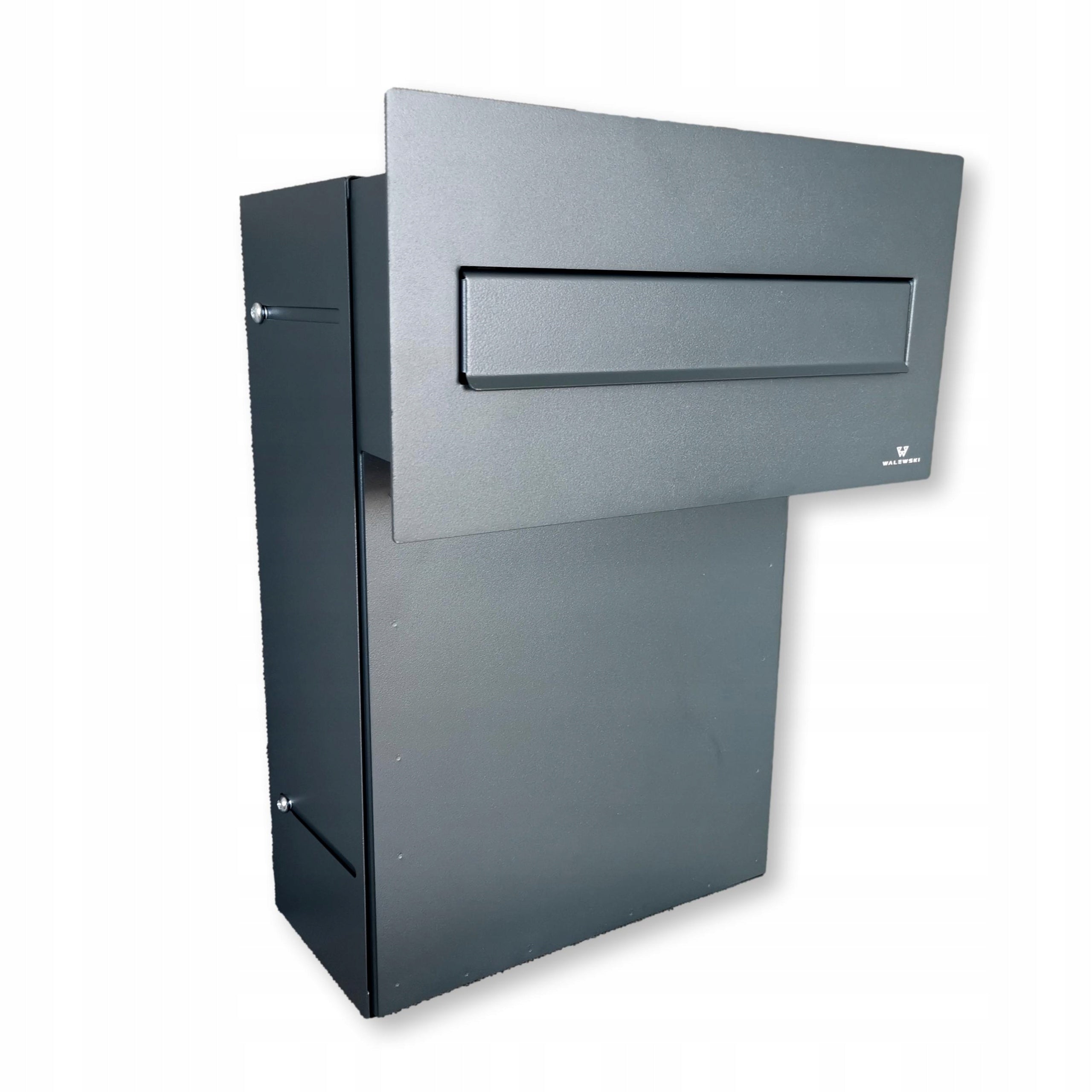 Letterbox anthracite 19-28 cm R20 in wall for embedding Color gray