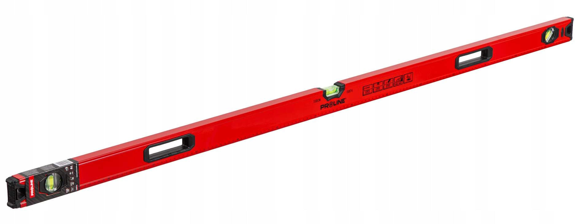 Level with aluminium handles 150cm 1,5m 3 libels 1mm/1m STAND Proline