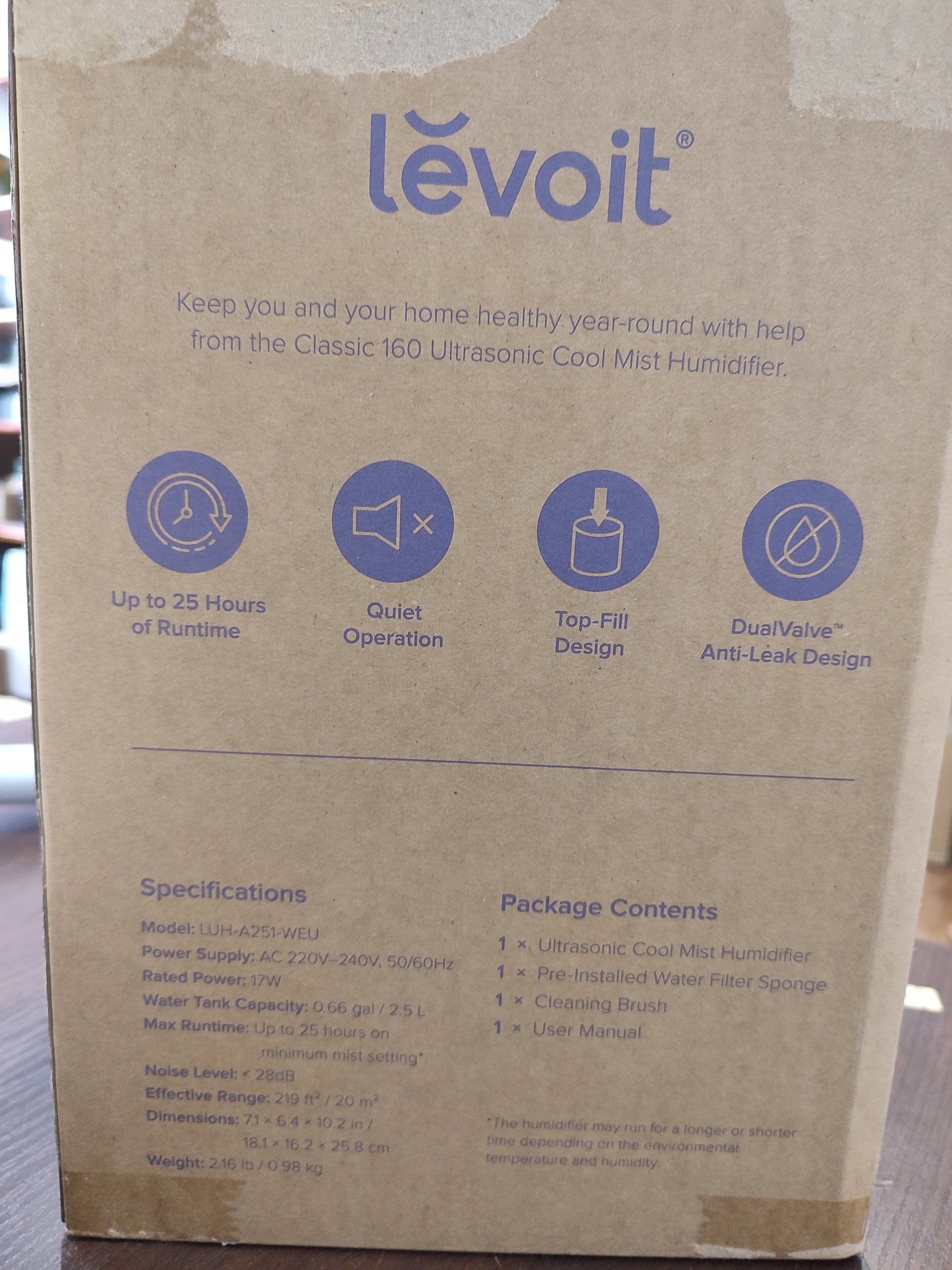 Levoit Classic 160 humidifier Brand Levoit