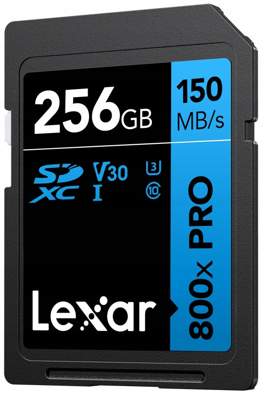 Lexar 256GB SDXC 800x Pro UHS-I Memory Card, C10 (V30) U3, 150MB/s Read, 45MB/s Write Manufacturer Lexar
