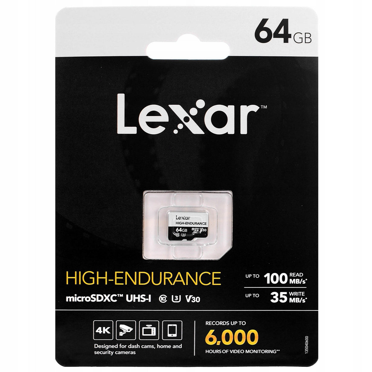 Lexar 64GB Micro SDXC High-Endurance Memory Card for Car Camera Packaging status original