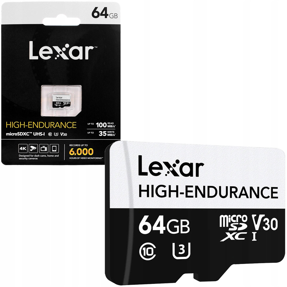 Lexar 64GB Micro SDXC High-Endurance Memory Card for Car Camera
