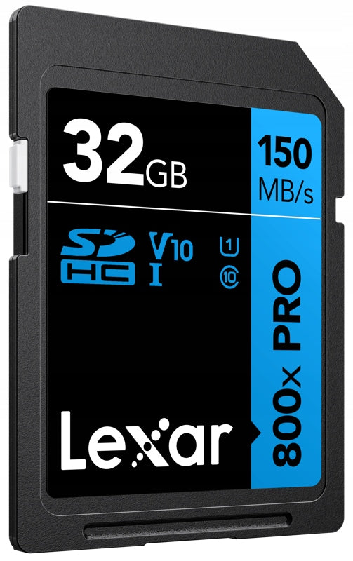Lexar SDHC 800x Pro UHS-I Card, Class 10 (V10) U1, 150MB/s Read Speed, 32GB Card capacity 32 GB