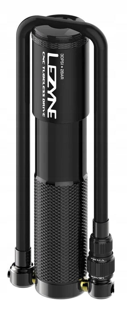 Lezyne CNC pump Tubeless Drive CO2 black Model BIKE HAND PUMP CNC TUBELESS DRIVE