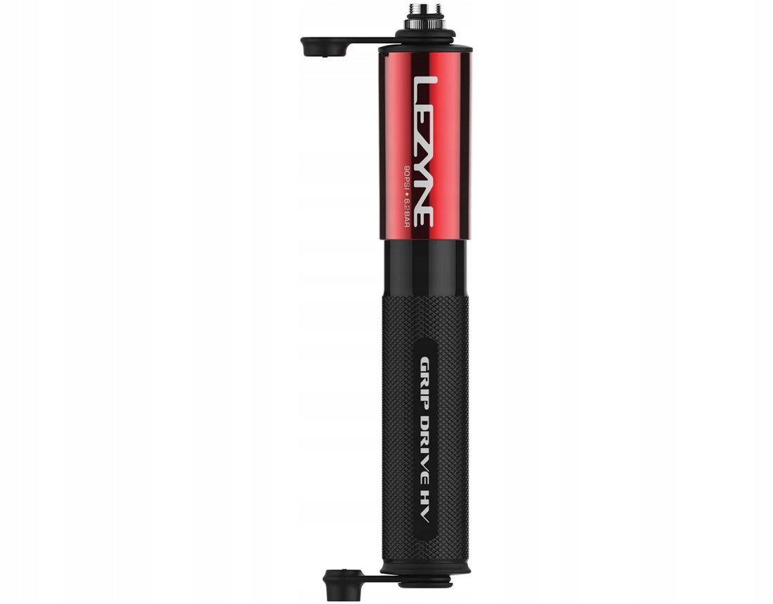 Lezyne Hand Pump Grip Drive HV small red 18.6cm 1-MP-GRIPHV-V1S11