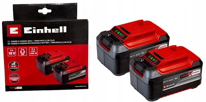 Li-Ion battery Einhell 18 V 2x 5,2 Ah Packaging status original