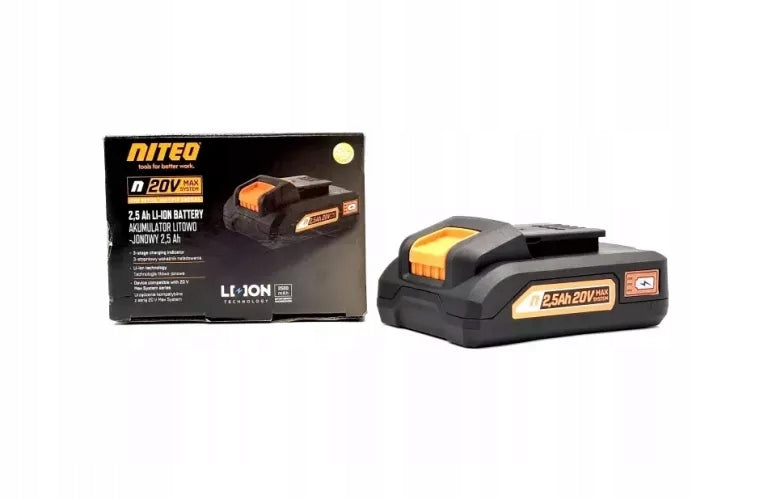Li-Ion battery Niteo Tools 20 V 2,5 Ah Manufacturer code TTTV20-2.5