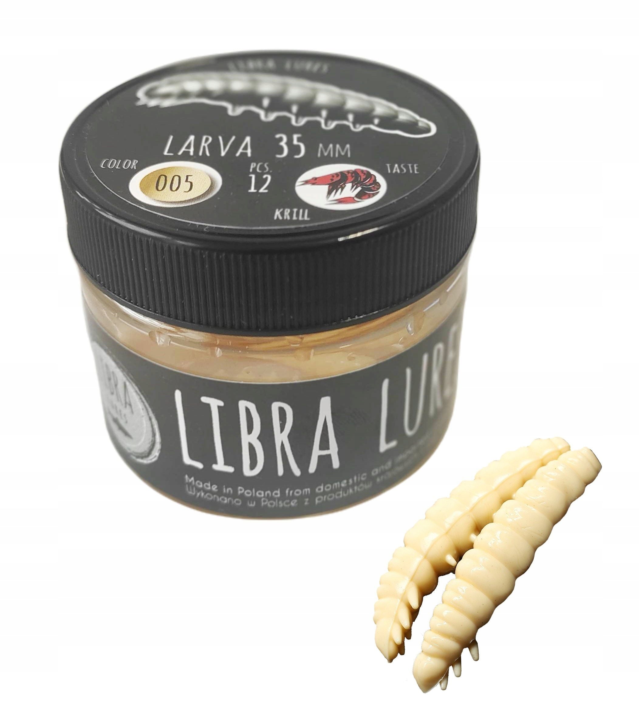 Libra Lures Larva 005 Cheese Krill 3,5cm Length (cm): 3.5, Flavor: Krill Manufacturer code 5908291083786